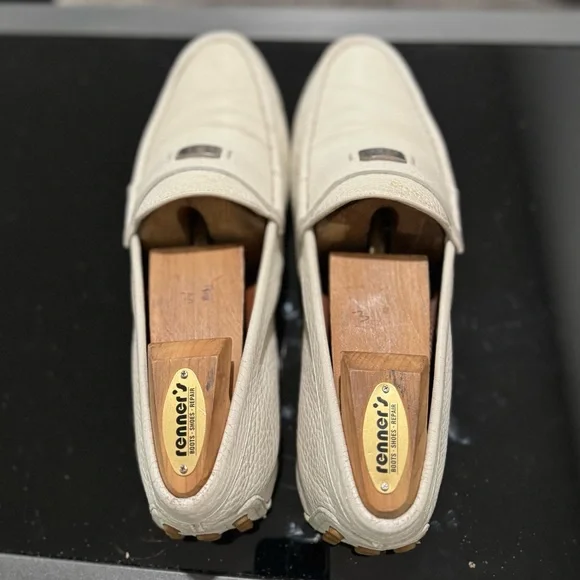 Gucci Leather Driving Shoes in White - Men’s (8.5) - Picture 8 of 13